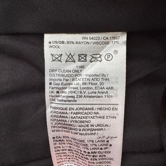 Banana Republic Alix Italian Satin Wide Leg Pants 6 Black - Picture 8 of 8